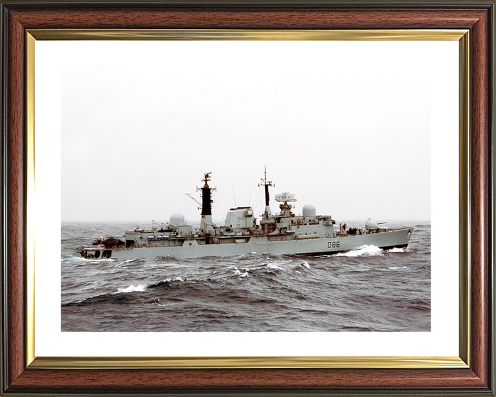 HMS Birmingham (D86) Royal Navy Type 42 Destroyer Underway Port View Photo Print Wall Art Decor Posters, Prints, & Visual Artwork Hampshire Prints 10 x 8 Classic Frame Yes