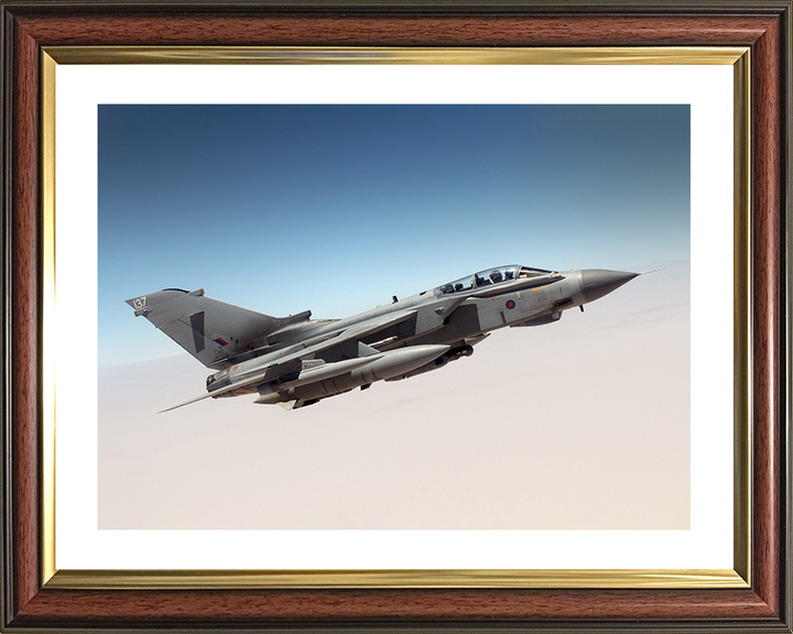 RAF Tornado GR4 Jet on patrol over the Middle East Photo Print - Royal Air Force Aircraft Posters, Prints, & Visual Artwork Hampshire Prints 10 x 8 Classic Frame Yes