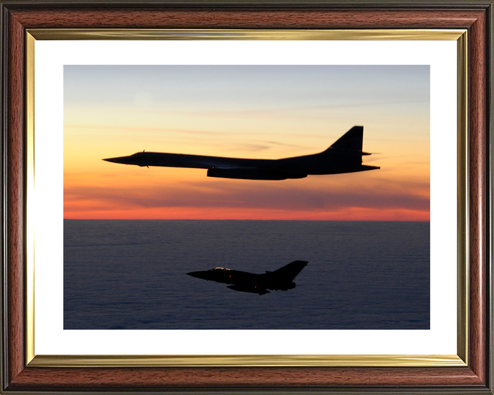 RAF Tornado F3 escorts a Russian TU-160 Blackjack aircraft Photo Print - Royal Air Force Aircraft Posters, Prints, & Visual Artwork Hampshire Prints 10 x 8 Classic Frame Yes