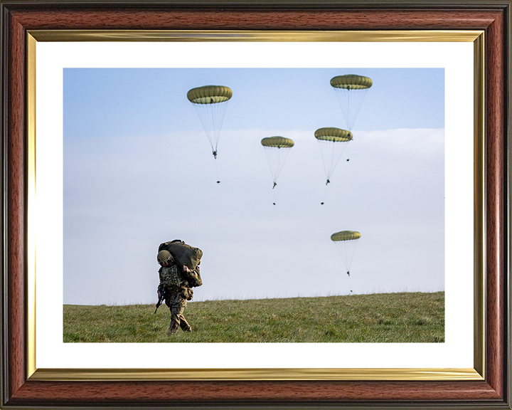 British Army Paratrooper Portrait 2026 Photo Print Wall Art Military Decor Poster Posters, Prints, & Visual Artwork Hampshire Prints 10 x 8 Classic Frame Yes