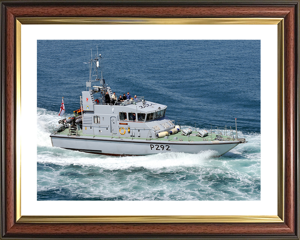 HMS Charger (P292) Royal Navy Archer Class Patrol Vessel Underway Photo Print Wall Art Decor Posters, Prints, & Visual Artwork Hampshire Prints 10 x 8 Classic Frame Yes