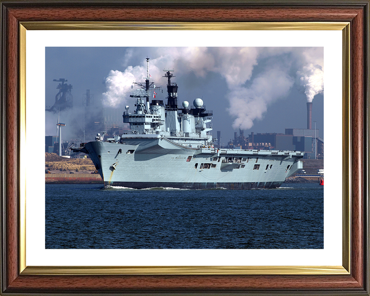 HMS Illustrious (R06) Photo Print - Amsterdam 2009 - Royal Navy Invincible Class Aircraft Carrier Hampshire Prints 10 x 8 Classic Frame Yes