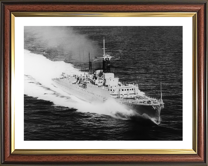 HMS Rapid (F138) Photo Print - At Sea 1971 - Royal Navy Type 15 Frigate Hampshire Prints 10 x 8 Classic Frame Yes