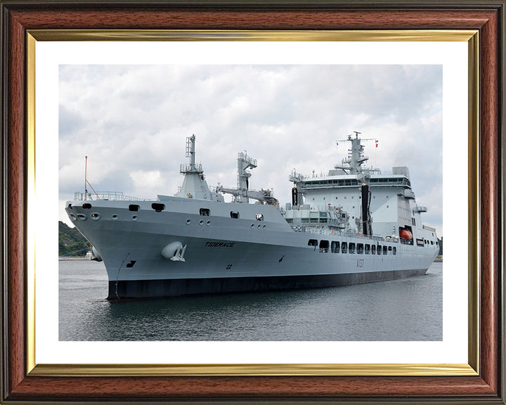 RFA Tiderace (A137) Photo Print - Low Port Side View - Royal Fleet Auxiliary Tide Class Tanker Hampshire Prints 10 x 8 Classic Frame Yes