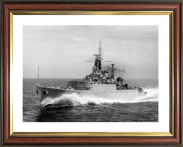 HMS Ursa (F200) - At Sea 1954 - Royal Navy U Class Destroyer Photo Print Wall Art Naval Decor UK Posters, Prints, & Visual Artwork Hampshire Prints 10 x 8 Classic Frame Yes