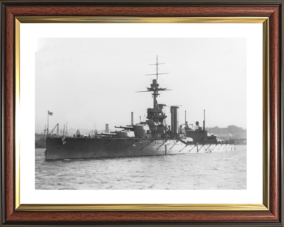 HMS Ajax (1912) Royal Navy V Class Battleship Photo Print Warship Wall Art Posters, Prints, & Visual Artwork Hampshire Prints 10 x 8 Classic Frame Yes