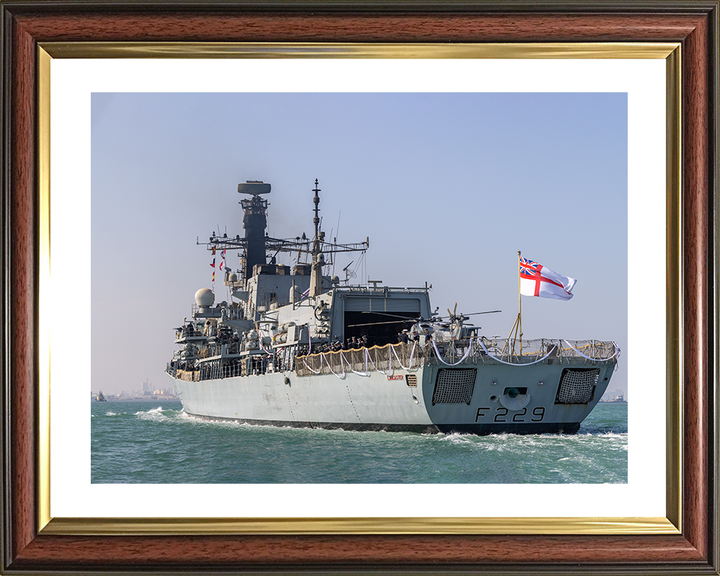HMS Lancaster (F229) Photo Print - Paying Off 2025 - Royal Navy Type 23 Frigate Posters, Prints, & Visual Artwork Hampshire Prints 10 x 8 Classic Frame Yes