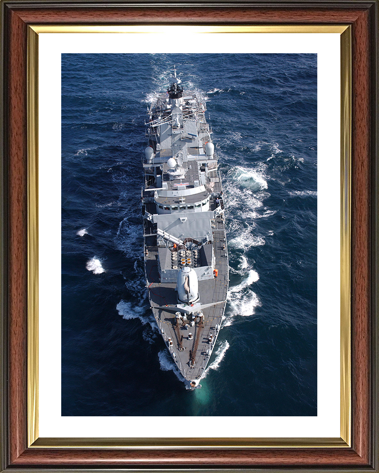 HMS Argyll (F231) Photo Print - From Above 2004 - Royal Navy Type 23 Frigate Posters, Prints, & Visual Artwork Hampshire Prints 10 x 8 Classic Frame Yes