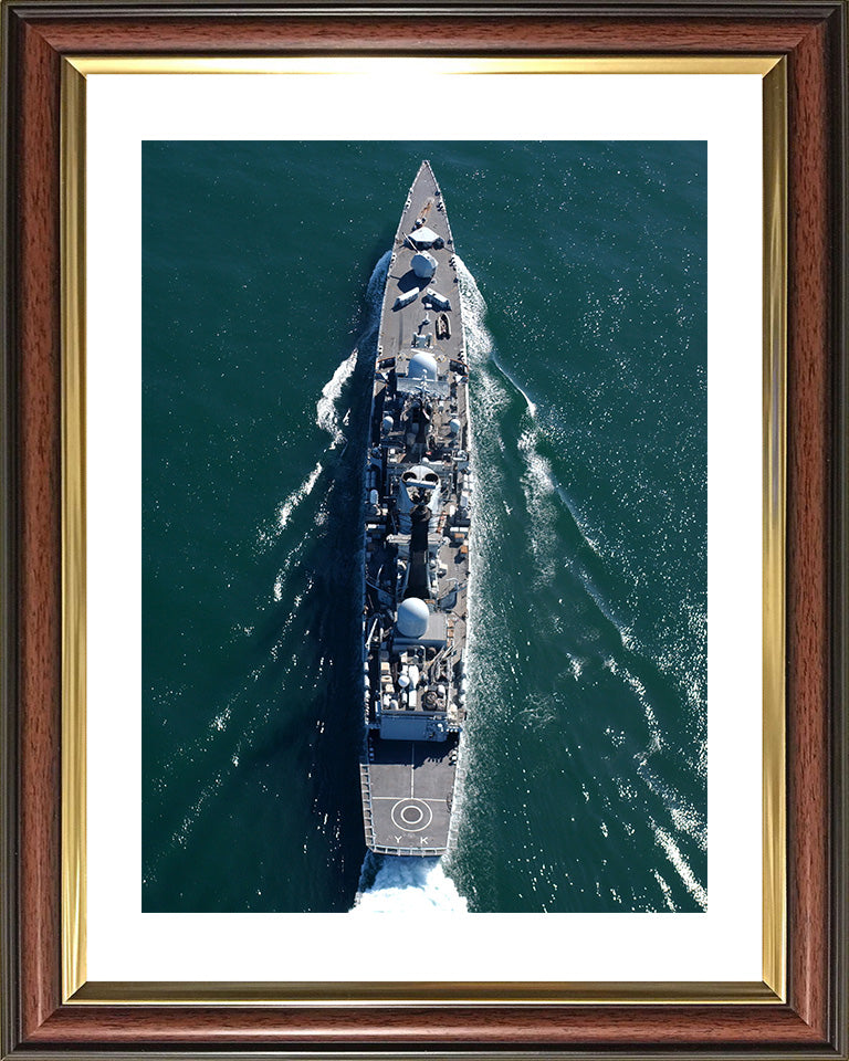 HMS York (D98) Photo Print - Vertical View - Royal Navy Type 42 Destroyer Hampshire Prints 11.7 x 8.3 (A4) Classic Frame Yes