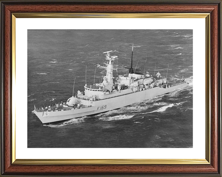 HMS Amazon (F169) Royal Navy Type 21 Frigate Black and White Photo Print Wall Art Decor Posters, Prints, & Visual Artwork Hampshire Prints 10 x 8 Classic Frame Yes