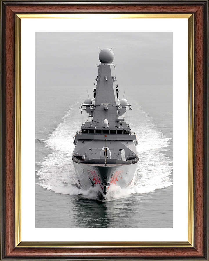 HMS Dragon (D35) Photo Print - Bow View 2011 - Royal Navy Type 45 Destroyer Hampshire Prints 10 x 8 Classic Frame Yes