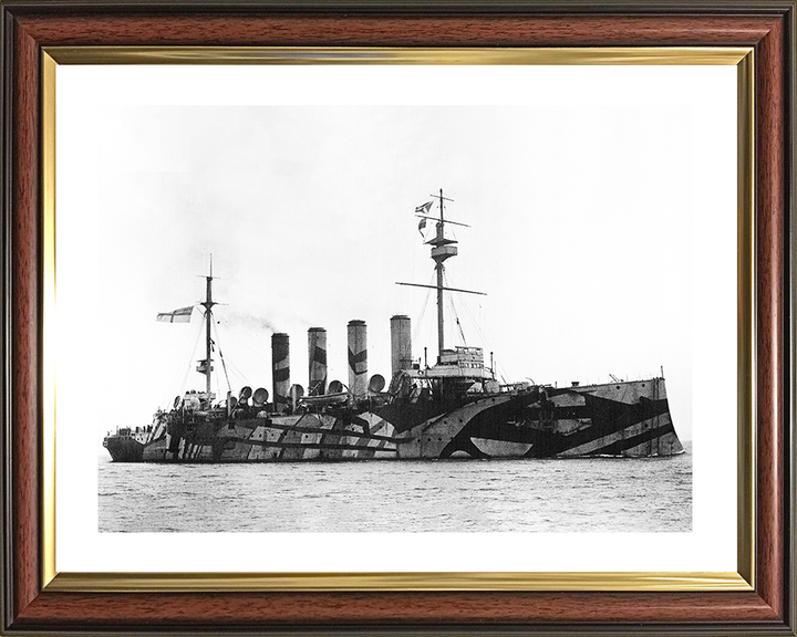 HMS Amphitrite (1898) Royal Navy Diadem Class Cruiser Starboard View Warship Photo Print Wall Art Decor Posters, Prints, & Visual Artwork Hampshire Prints 10 x 8 Classic Frame Yes