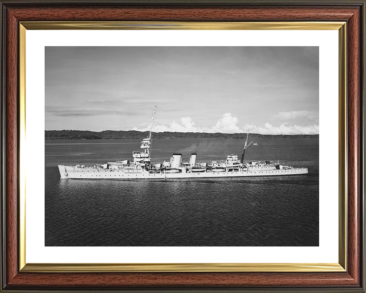 HMS Despatch (D30) Photo Print - Panama Canal - Royal Navy Danae Class Cruiser Hampshire Prints 10 x 8 Classic Frame Yes