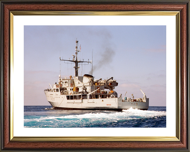 HMS Beagle (H319) Photo Print - At Sea 1999 - Royal Navy Bulldog Class Survey Vessel