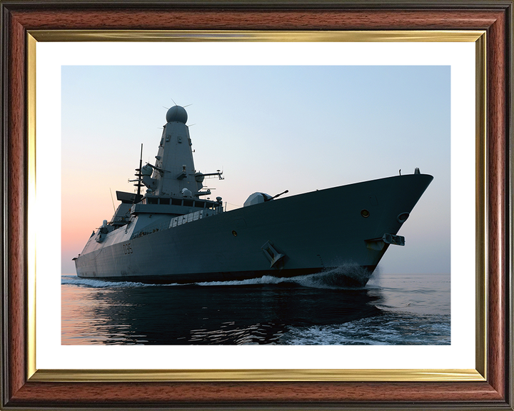 HMS Dragon (D35) Photo Print - Operation Kipion 2013 - Royal Navy Type 45 Destroyer Hampshire Prints 10 x 8 Classic Frame Yes
