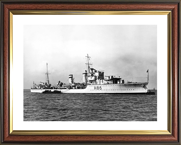 HMS Grenade (H86) Photo Print - At Sea 1936 - Royal Navy G Class Destroyer Posters, Prints, & Visual Artwork Hampshire Prints 10 x 8 Classic Frame Yes