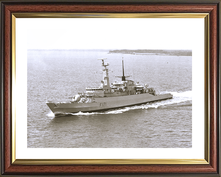 HMS Active (F171) Royal Navy Type 21 Frigate Photo Print Warship Wall Art Posters, Prints, & Visual Artwork Hampshire Prints 10 x 8 Classic Frame Yes
