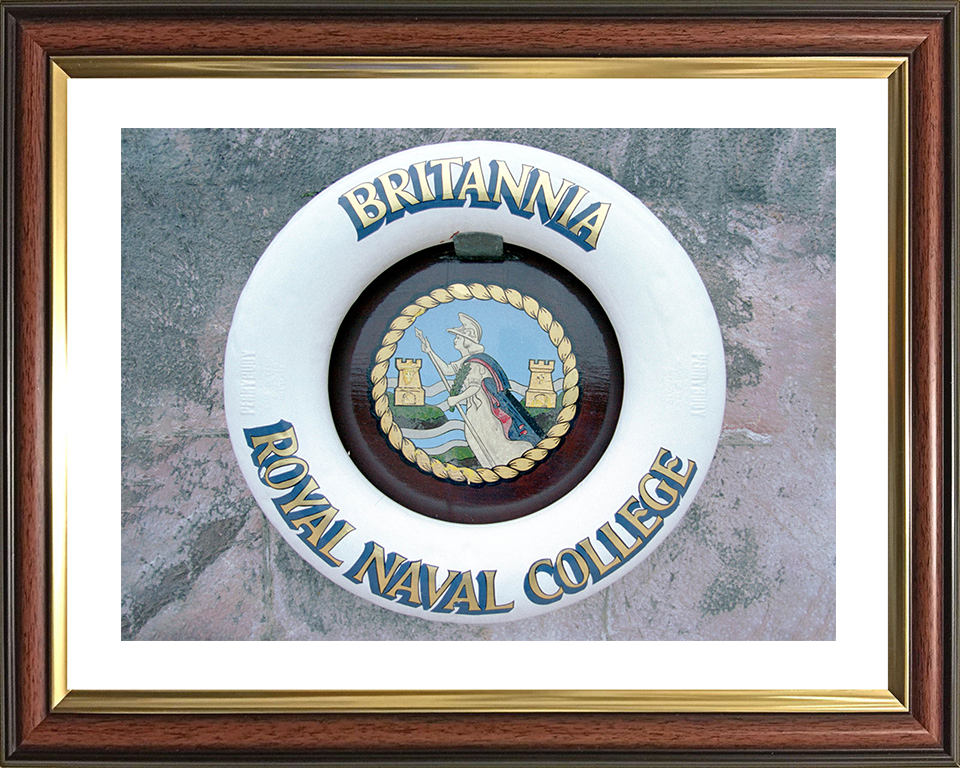 Britannia Royal Naval College (BRNC) Dartmouth Ships Badge or Crest Photo Print - Royal Navy