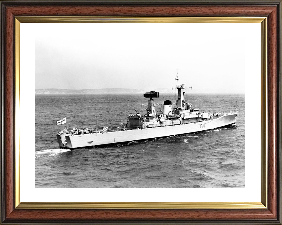 HMS Aurora (F10) Royal Navy Leander Class Frigate Underway Starboard View Photo Print Wall Art Decor Posters, Prints, & Visual Artwork Hampshire Prints 10 x 8 Classic Frame Yes