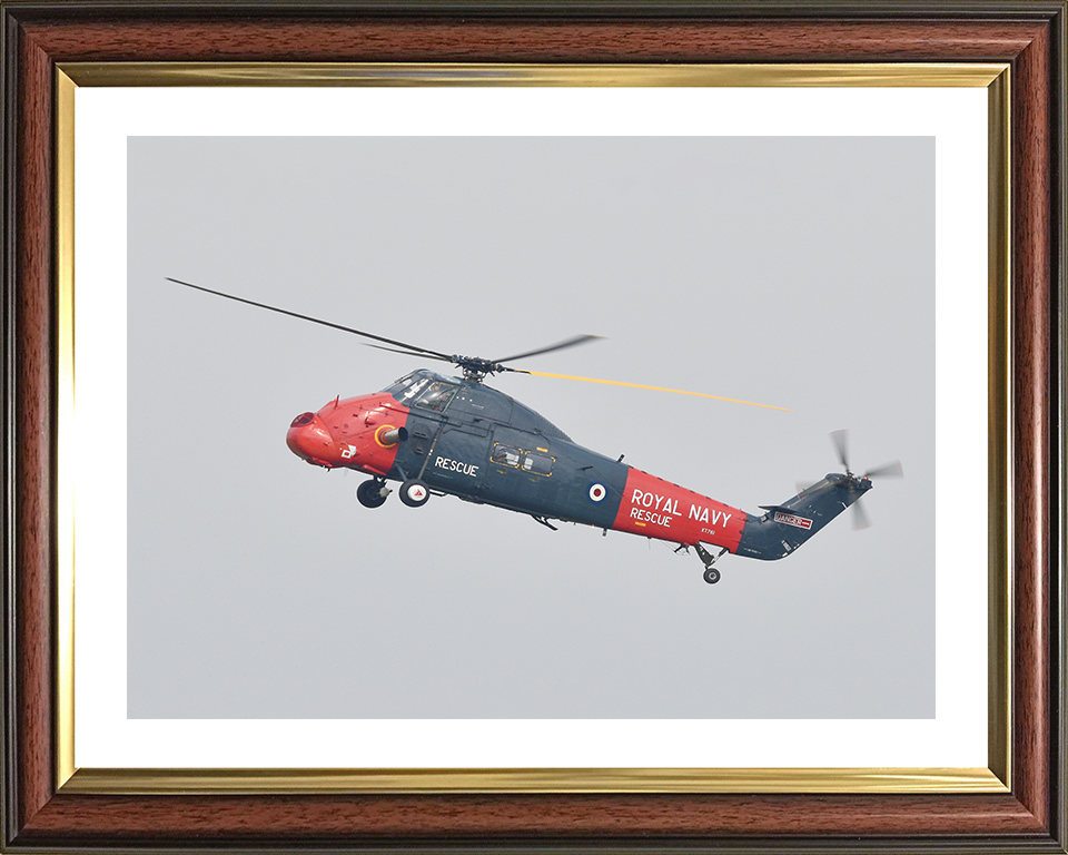 Westland Wessex HU5 Rescue Helicopter in Flight 2021 Photo Print - Royal Navy Aircraft Posters, Prints, & Visual Artwork Hampshire Prints 10 x 8 Classic Frame Yes