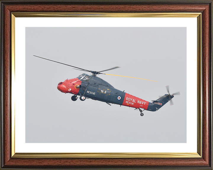 Westland Wessex HU5 Rescue Helicopter in Flight 2021 Photo Print - Royal Navy Aircraft Posters, Prints, & Visual Artwork Hampshire Prints 10 x 8 Classic Frame Yes