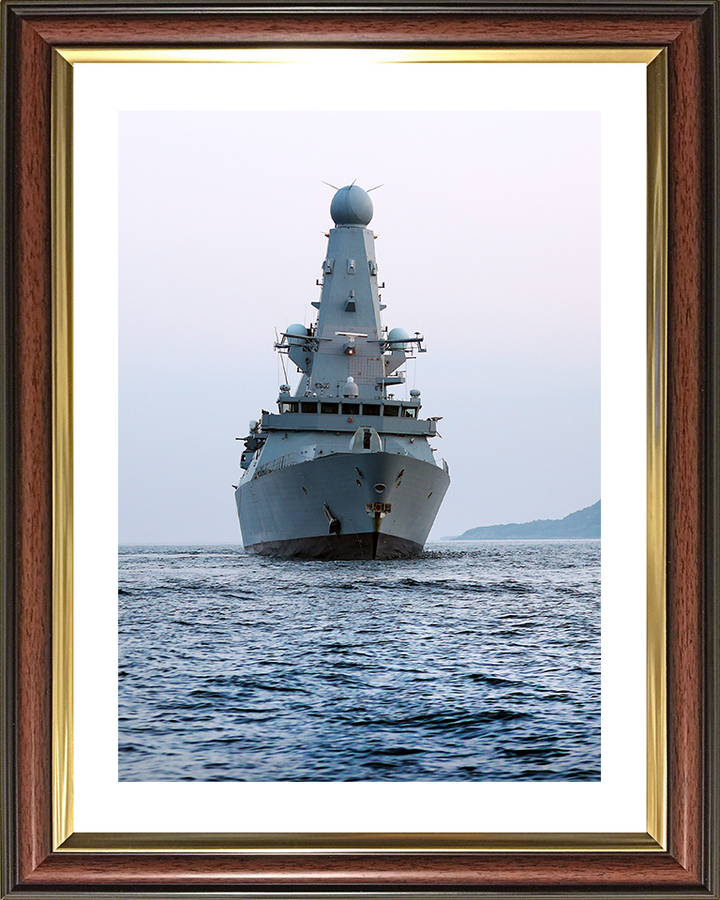 HMS Defender (D36) Royal Navy Type 45 Destroyer Low Bow View Photo Print Wall Art Decor Posters, Prints, & Visual Artwork Hampshire Prints 10 x 8 Classic Frame Yes