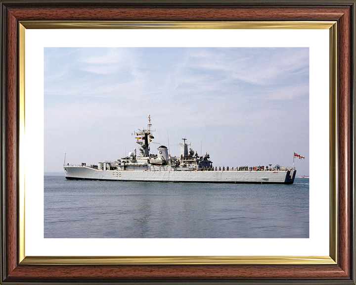 HMS Arethusa (F38) Royal Navy Leander Class Frigate Leaving Portsmouth Photo Print Wall Art Decor Posters, Prints, & Visual Artwork Hampshire Prints 10 x 8 Classic Frame Yes