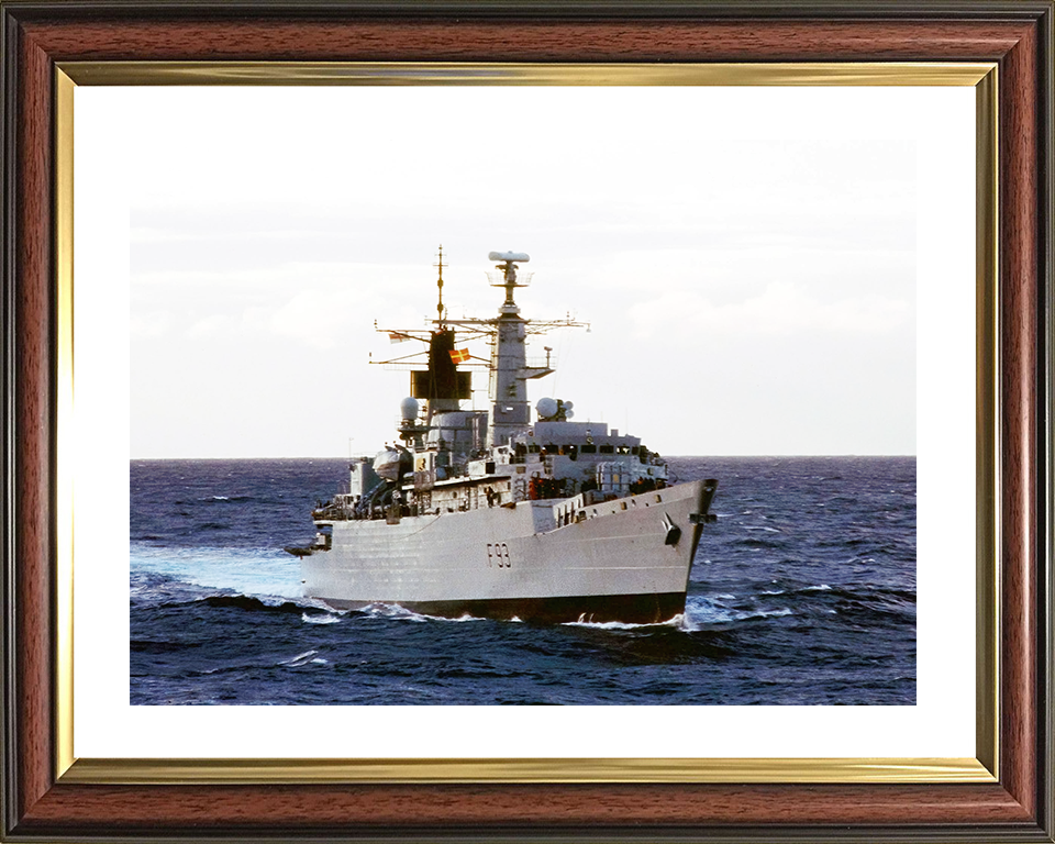 HMS Beaver (F93) Royal Navy Type 22 Frigate Starboard Bow View Photo Print Wall Art Decor Posters, Prints, & Visual Artwork Hampshire Prints 10 x 8 Classic Frame Yes