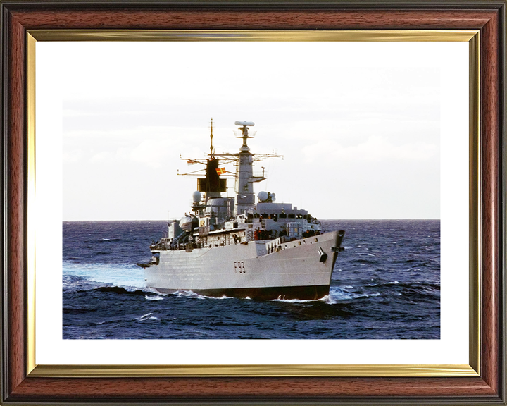 HMS Beaver (F93) Royal Navy Type 22 Frigate Starboard Bow View Photo Print Wall Art Decor Posters, Prints, & Visual Artwork Hampshire Prints 10 x 8 Classic Frame Yes