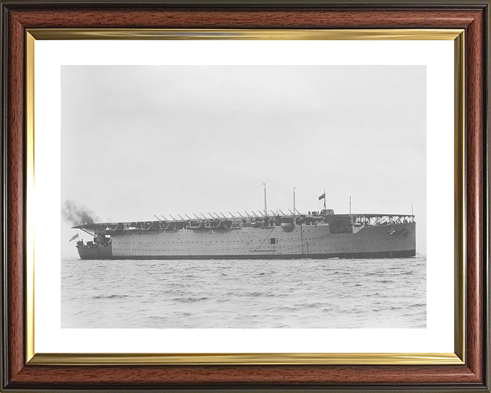 HMS Argus (I49) Royal Navy Aircraft Carrier Starboard Side View Photo Print Wall Art Decor Posters, Prints, & Visual Artwork Hampshire Prints 10 x 8 Classic Frame Yes