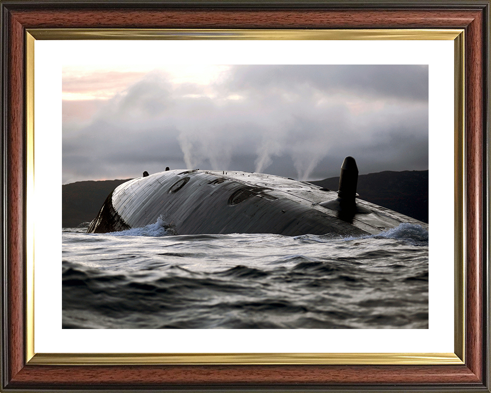 HMS Talent (S92) Photo Print - surfacing 2009 - Royal Navy Trafalgar Class Submarine Hampshire Prints 10 x 8 Classic Frame Yes