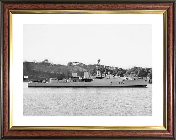 HMS Ashanti (F117) Photo Print - Plymouth Sound 1961 - Royal Navy Tribal Class Frigate Posters, Prints, & Visual Artwork Hampshire Prints 10 x 8 Classic Frame Yes