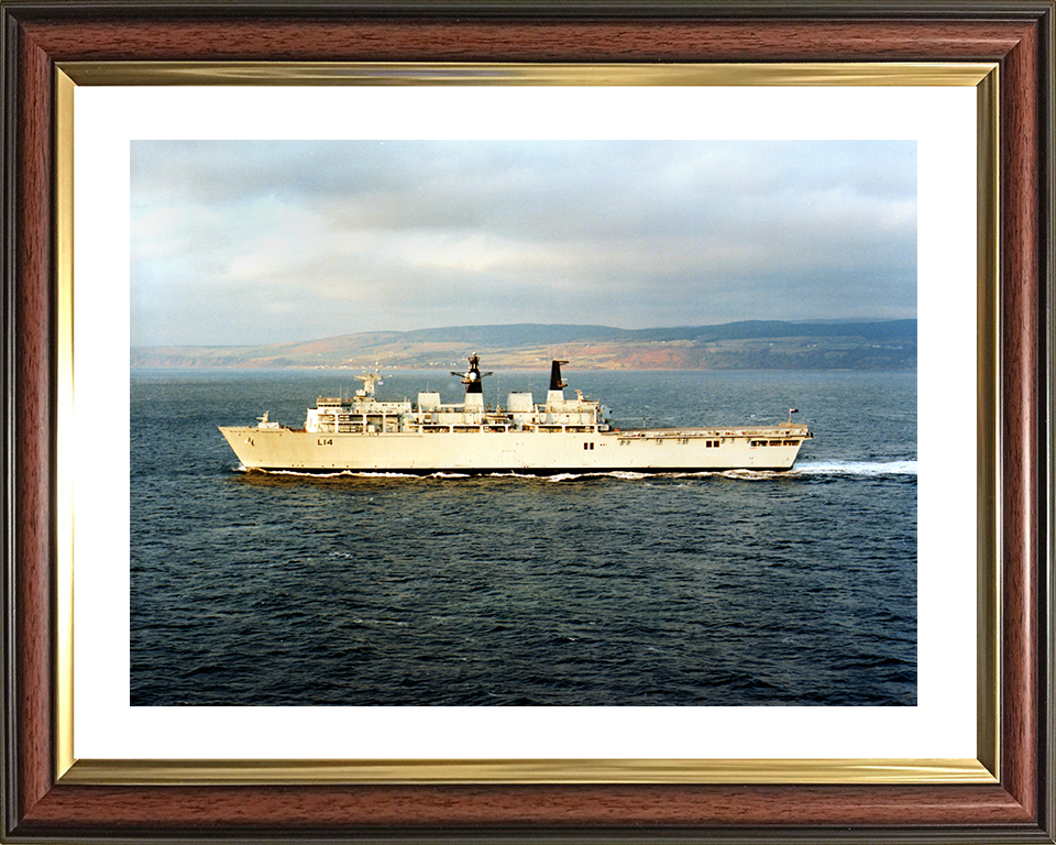 HMS Albion (L14) Royal Navy Albion Class Amphibious Ship During Trials 2002 Photo Print Wall Art Naval Decor Posters, Prints, & Visual Artwork Hampshire Prints 10 x 8 Classic Frame Yes