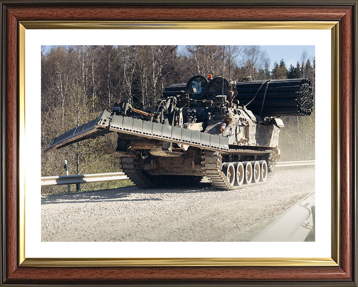 Terrier Armoured Digger Photo Print - British Army Vehicle Hampshire Prints 10 x 8 Classic Frame Yes
