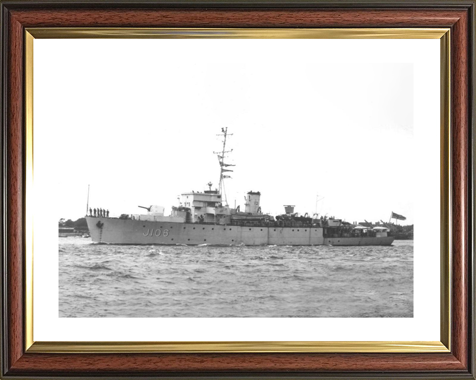 HMS Acute (J106) Royal Navy Algerine Class Minesweeper Photo Print Warship Wall Art Posters, Prints, & Visual Artwork Hampshire Prints 10 x 8 Classic Frame Yes