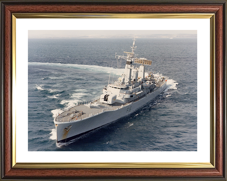 HMS Diomede (F16) Royal Navy Leander Class Frigate Turning to Starboard Photo Print Wall Art Decor Posters, Prints, & Visual Artwork Hampshire Prints 10 x 8 Classic Frame Yes