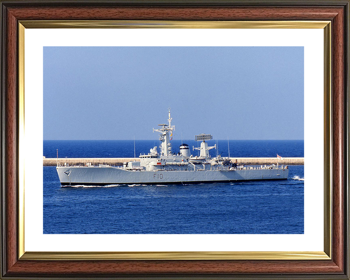HMS Aurora (F10) Royal Navy Leander Class Frigate Port Side View In Colour Photo Print Wall Art Decor Posters, Prints, & Visual Artwork Hampshire Prints 10 x 8 Classic Frame Yes