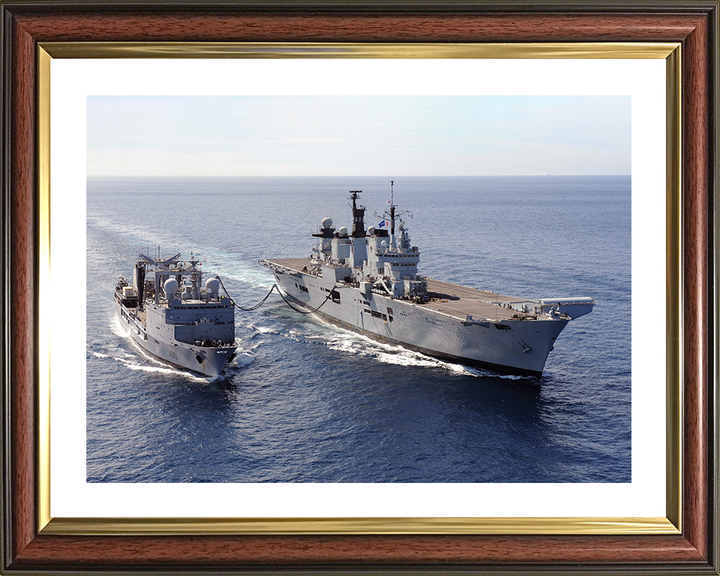 HMS Illustrious (R06) Photo Print - RAS 2013 - Royal Navy Invincible Class Aircraft Carrier Hampshire Prints 10 x 8 Classic Frame Yes