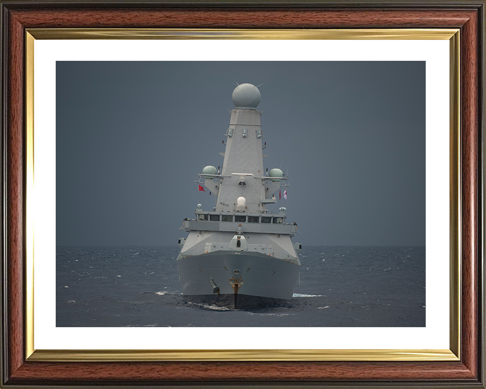 HMS Dauntless (D33) Photo Print - Bow View 2012 - Royal Navy Type 45 Destroyer Hampshire Prints 10 x 8 Classic Frame Yes