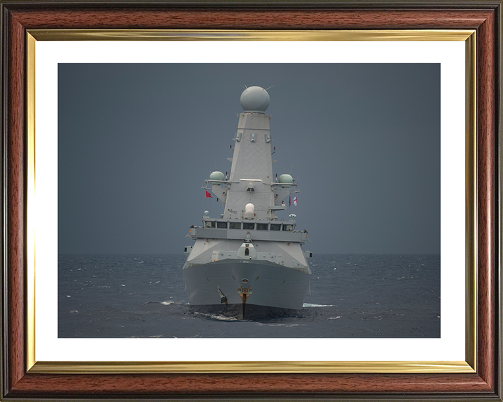 HMS Dauntless (D33) Photo Print - Bow View 2012 - Royal Navy Type 45 Destroyer Hampshire Prints 10 x 8 Classic Frame Yes