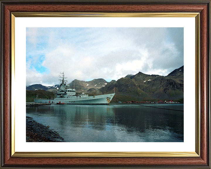HMS Leeds Castle (P258) Photo Print - South Georgia 2003 - Royal Navy Castle Class Patrol Vessel
