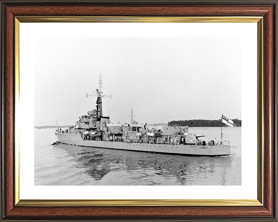HMS Cassandra (D10) Royal Navy C Class Destroyer Port Quarter View Photo Print Wall Art Decor Posters, Prints, & Visual Artwork Hampshire Prints 10 x 8 Classic Frame Yes