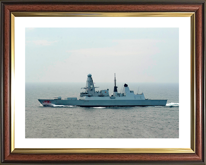 HMS Dragon (D35) Photo Print - At Sea 2018 - Royal Navy Type 45 Destroyer Hampshire Prints 10 x 8 Classic Frame Yes