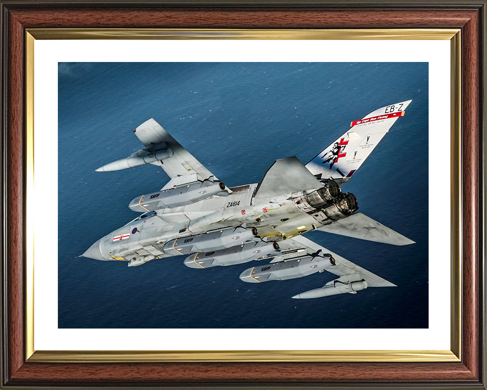RAF Tornado GR4 of 41 Sqaudron in flight Photo Print - Royal Air Force Aircraft Hampshire Prints 10 x 8 Classic Frame Yes