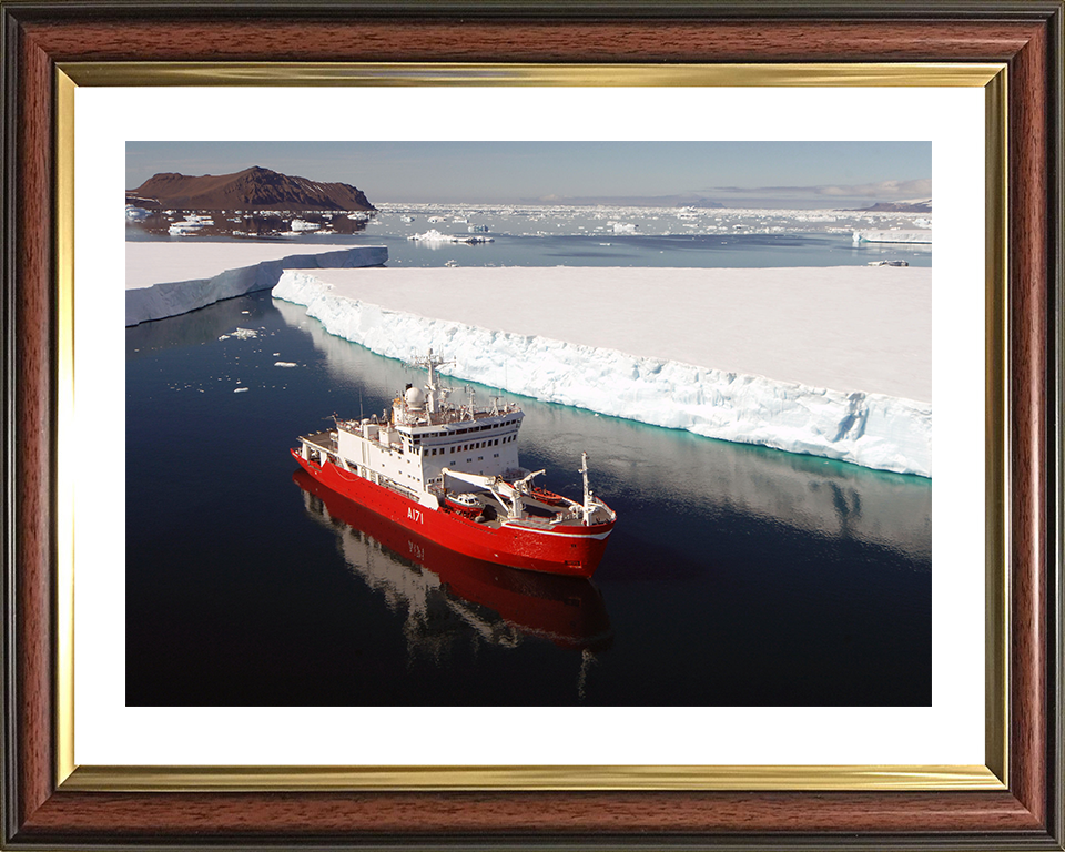 HMS Endurance (A171) Photo Print - Antarctic 2007 - Royal Navy Ice Breaker Patrol Ship Hampshire Prints 10 x 8 Classic Frame Yes