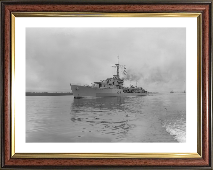 HMS Zodiac (R54) Photo Print - At Sea 1945 - Royal Navy Z Class Destroyer Hampshire Prints 10 x 8 Classic Frame Yes