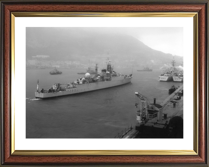 HMS Whirlwind (F187) Photo Print - Entering Gibraltar - Royal Navy W Class Destroyer