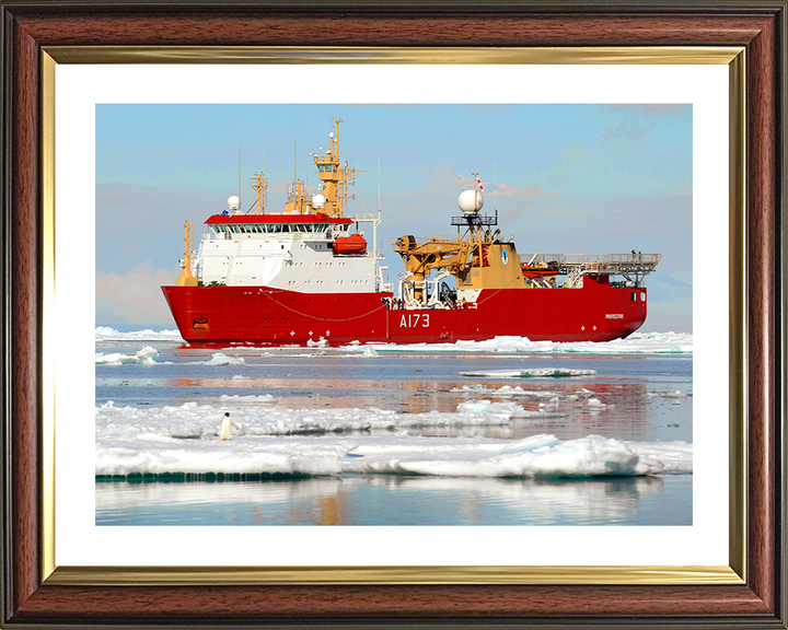 HMS Protector (A173) Photo Print - Reflections 2016 - Royal Navy Ice Patrol Vessel Hampshire Prints 10 x 8 Classic Frame Yes