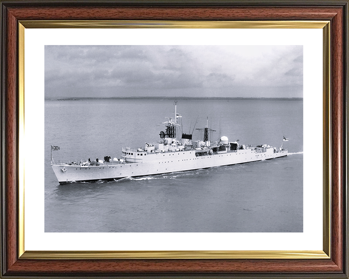 HMS Wrangler (R48) - Underway 1953 - Royal Navy W Class Destroyer Photo Print Wall Art Naval Decor UK Posters, Prints, & Visual Artwork Hampshire Prints 10 x 8 Classic Frame Yes