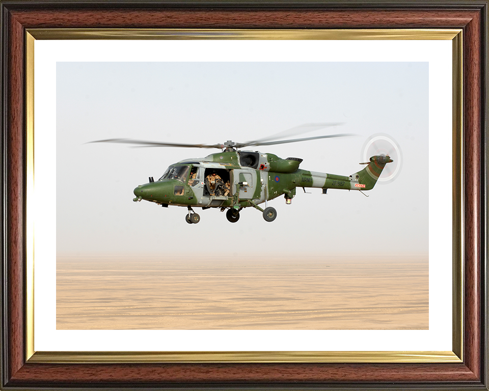 Army Air Corps Lynx 9A Helicopter in Flight | Photo Print | Framed Print | Military Aircraft | British Army | Equipment | Wall Art | Home Decor | Print | Photography Hampshire Prints 10 x 8 Classic Frame Yes